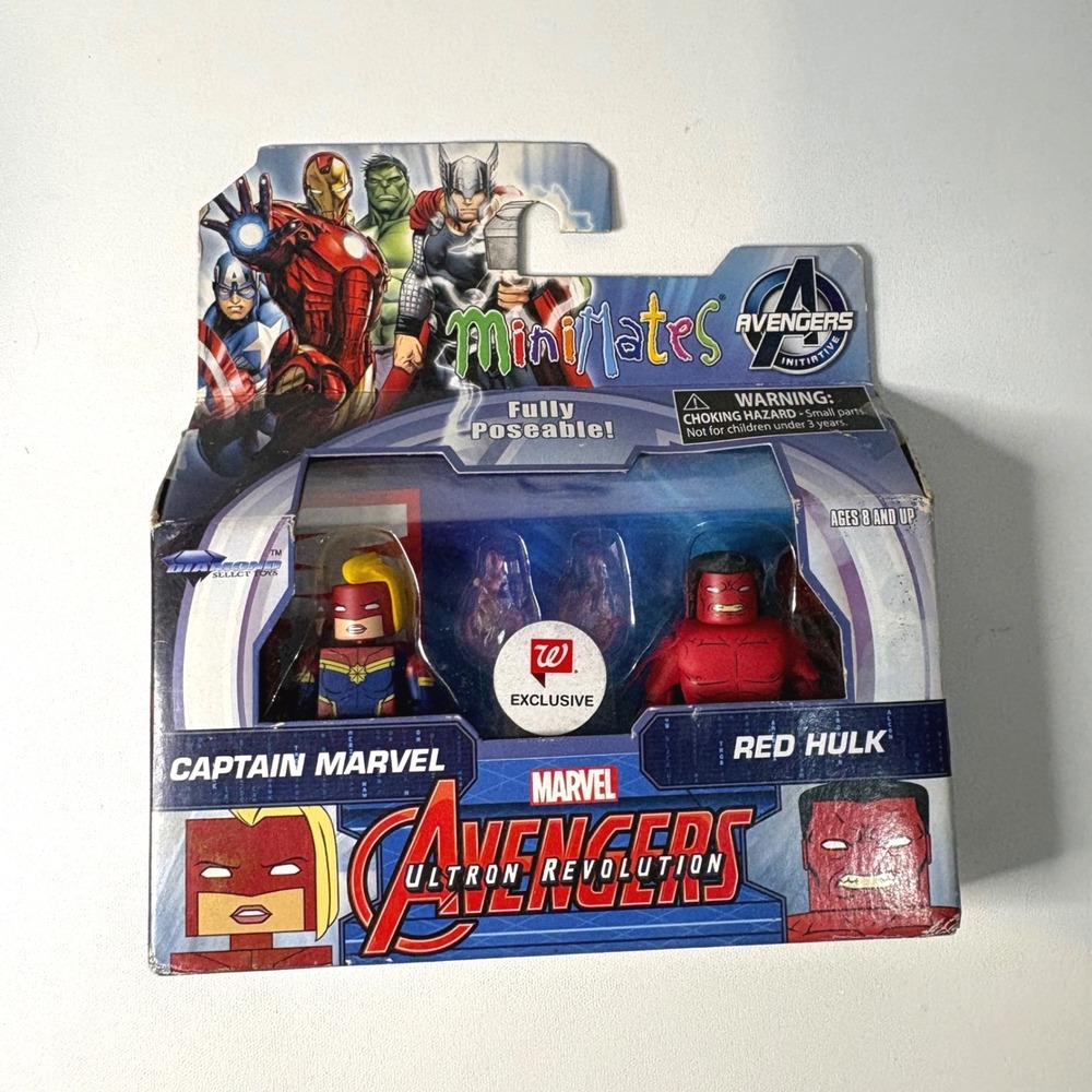 Marvel Minimates Captain Marvel & Red Hulk Avengers Ultron Revolution Walgreens